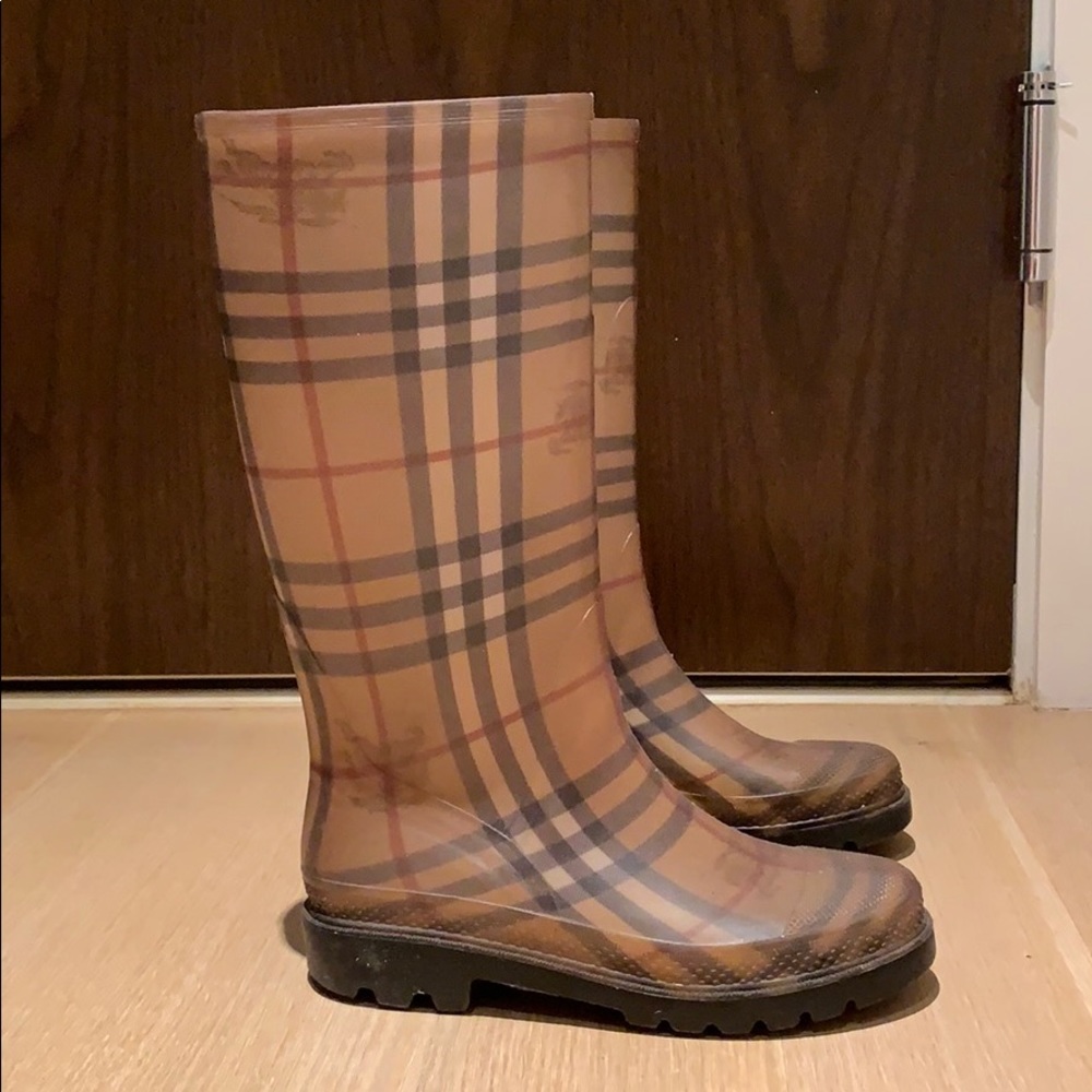 Burberry rain boots
